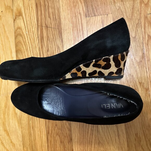 Calfskin Leopard Wedges - Picture 5 of 8